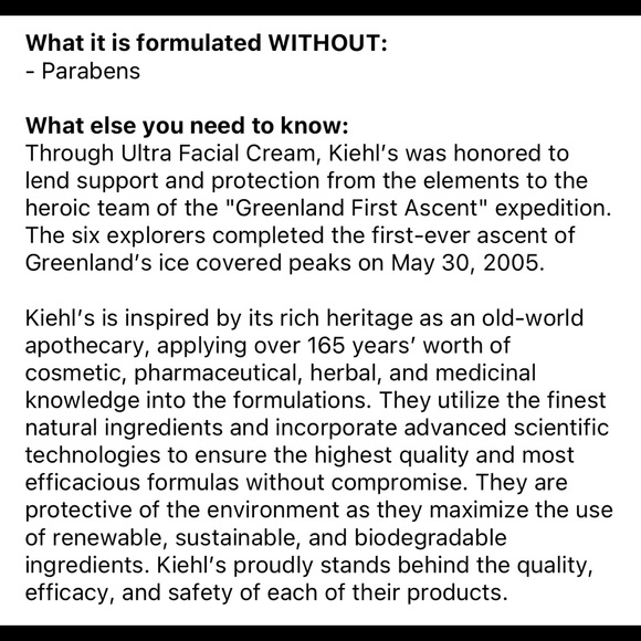 🌿 Kiehl's Since 1851 Ultra Facial Cream Sunscreen SPF 30 - Picture 8 of 11